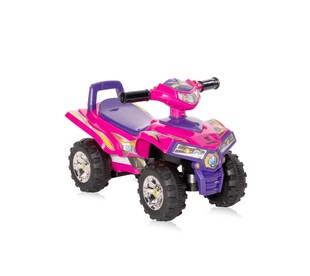 Lorelli Kinder Rutschauto ATV Signalton Rückenlehne Quad Design Staufach pink 