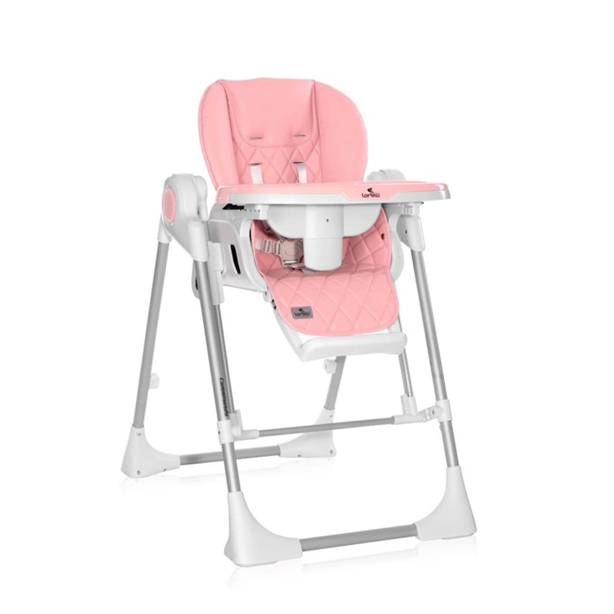 Lorelli Kinderhochstuhl 2 in 1 Camminando Babywippe verstellbar Schwingfunktion rosa 