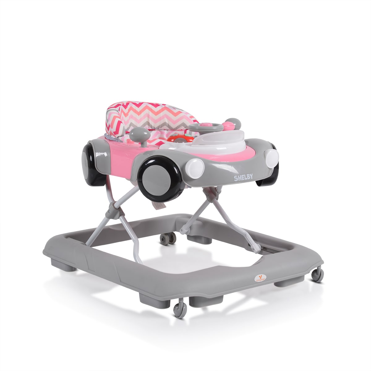 Cangaroo Lauflernhilfe Shelby, h&ouml;henverstellbar, Spielcenter, Treppenstopper rosa 