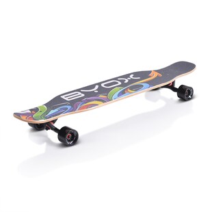 Byox Skateboard Longboard 42" Dancing Style PU Rollen ABEC-9 bis 100 kg Gurt schwarz 