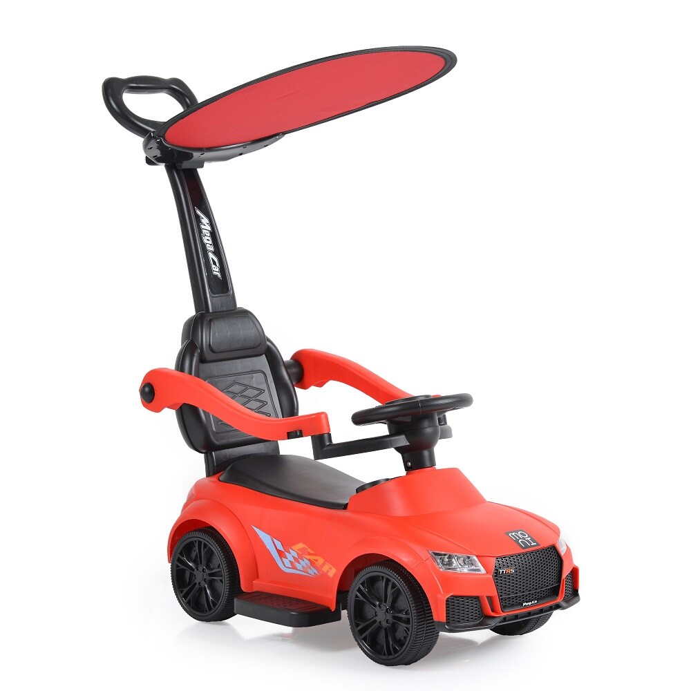 Moni Rutschauto, Victory 2 in 1 Rutscher mit Griff Lehne Fu&szlig;st&uuml;tze Musikfunktion rot 