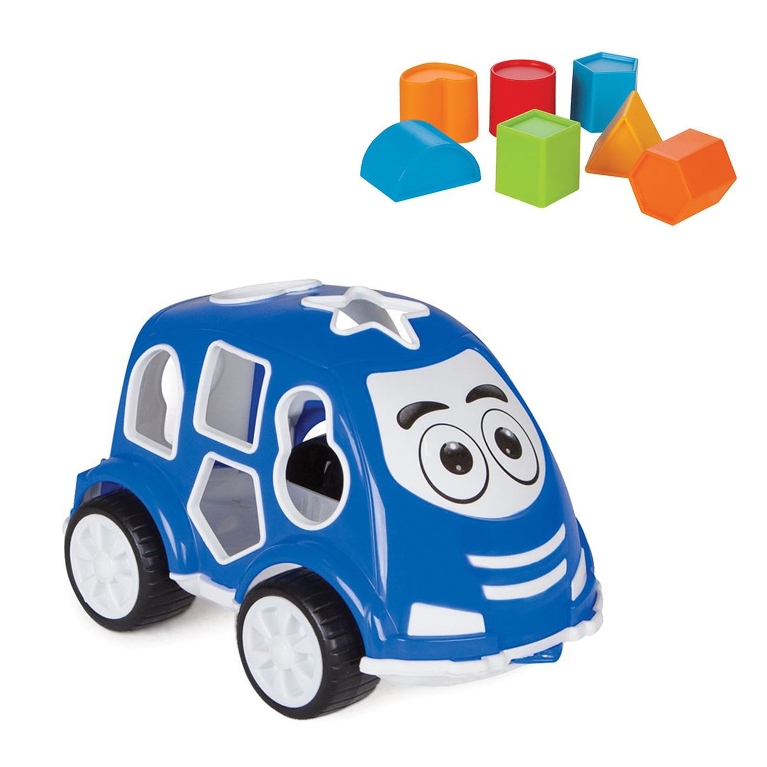 Pilsan Steckspiel Auto 03187 Sortierspiel, verschiedene Formen und Farben blau 