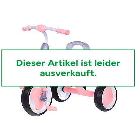 Kikkaboo Kinder Dreirad Padi, EVA-Reifen, Flaschenhalter, ergonomischer Sitz rosa 