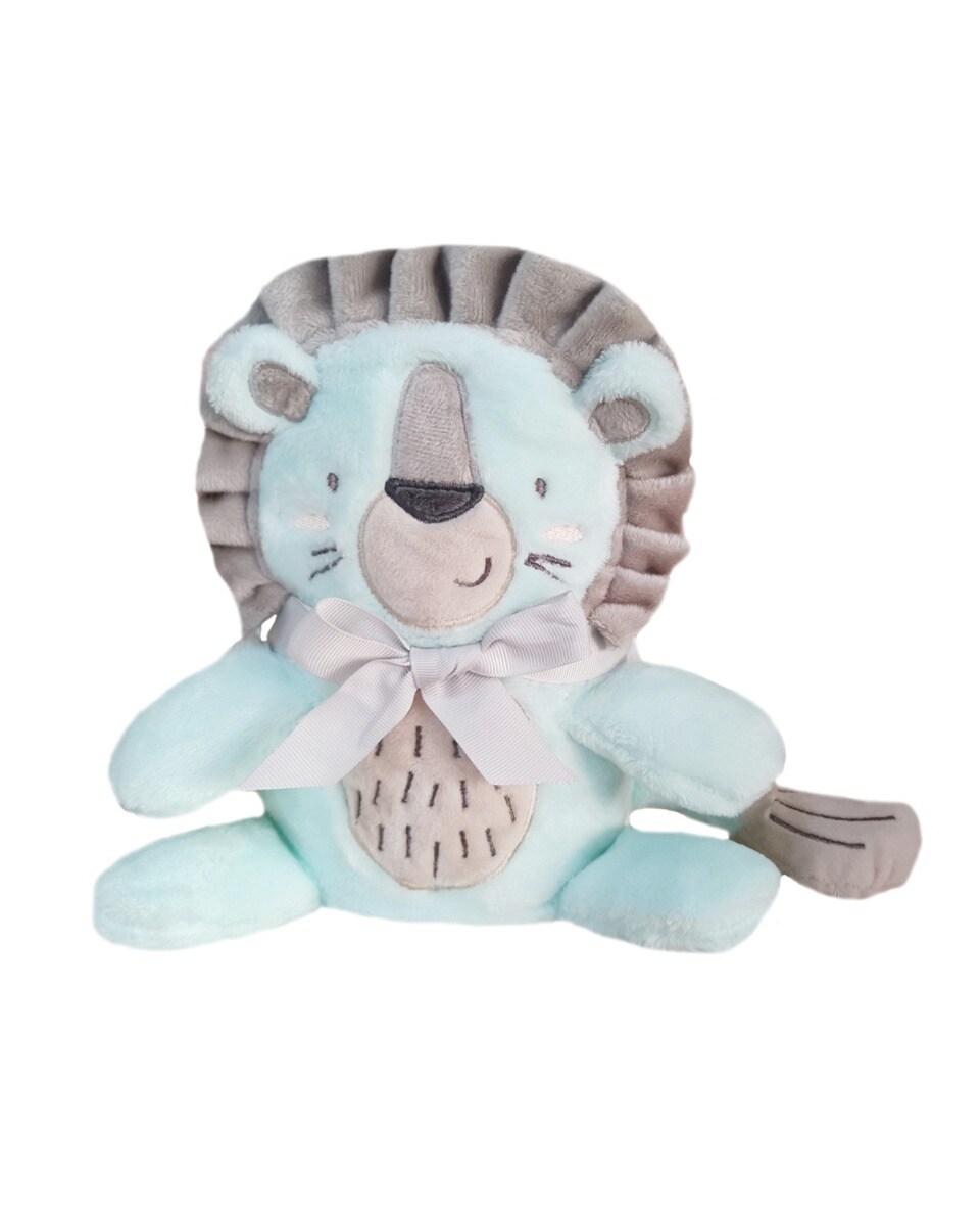 Kikkaboo Babydecke Fleece 3D Tierstickerei, Gr&ouml;&szlig;e 100 x 75 cm, Kuscheltier hellblau 