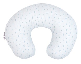 Kikkaboo Stillkissen rund 50 cm Schwangerschaftskissen Bezug abnehmbar Baumwolle blau 