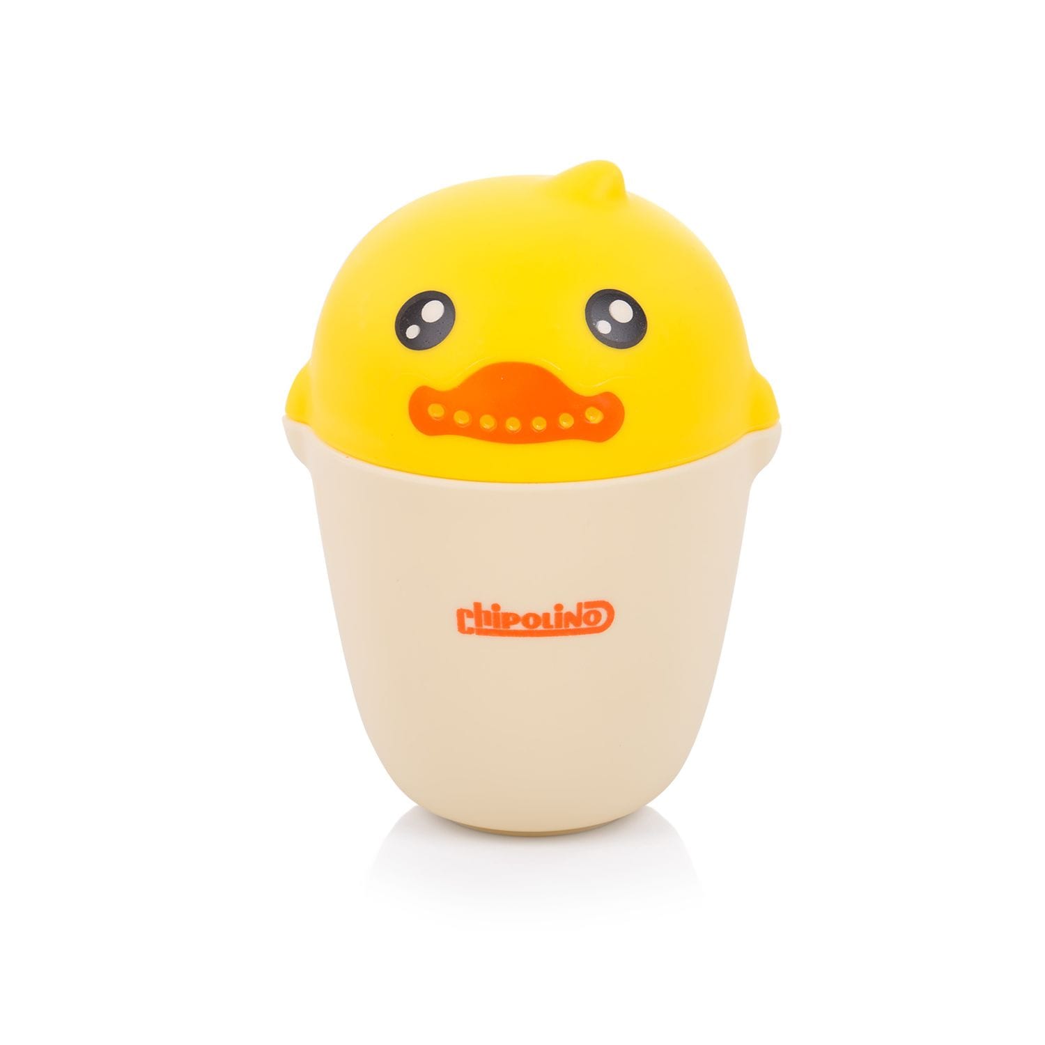 Chipolino Baby Badetasse Ente, Badespielzeug, weiche Kanten, ergonomischer Griff gelb 