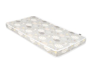 Kikkaboo Babybett Matratze Fantasia Cloud 120 x 60 x 9 cm, Baumwollbezug grau 