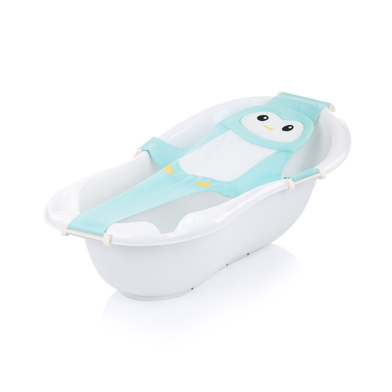 Babywannen Netz Tiere, Badewanneneinsatz, Kunststoffbügel, ab Geburt blau