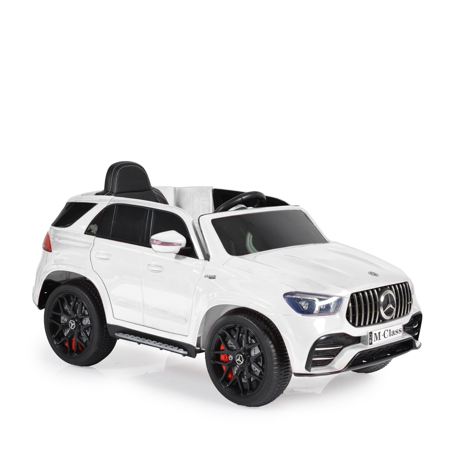 Moni Kinder Elektroauto Mercedes M Klasse W166, EVA-Reifen, Fernbedienung, Musik wei&szlig; 