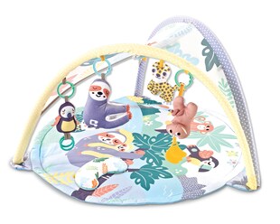 Kikkaboo Spielbogen Sleepy Faultier, Krabbeldecke, Hängespielzeuge, Kissen lila 