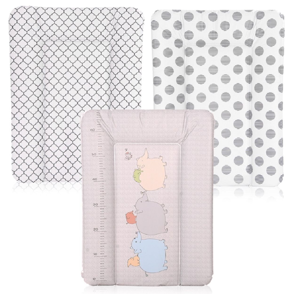 Kinder Wickelauflage Softy 50 x 70 cm waschbar gepolstert erhöhter Rand grau