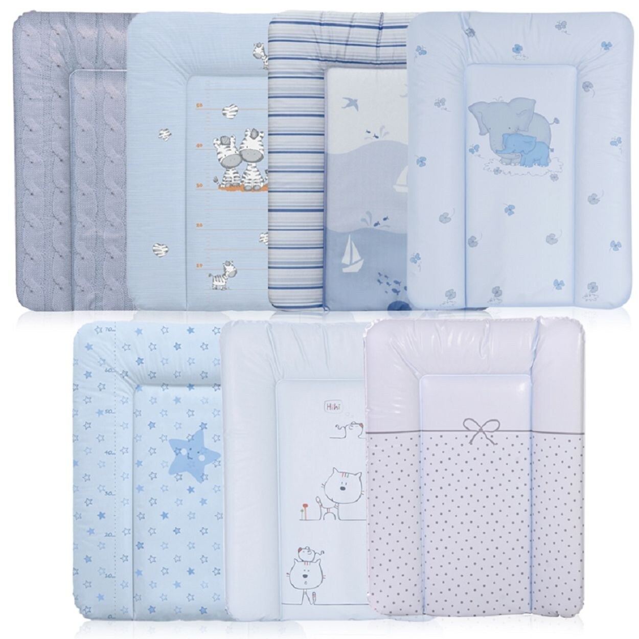 Kinder Wickelauflage Softy 50 x 70 cm waschbar gepolstert erhöhter Rand blau