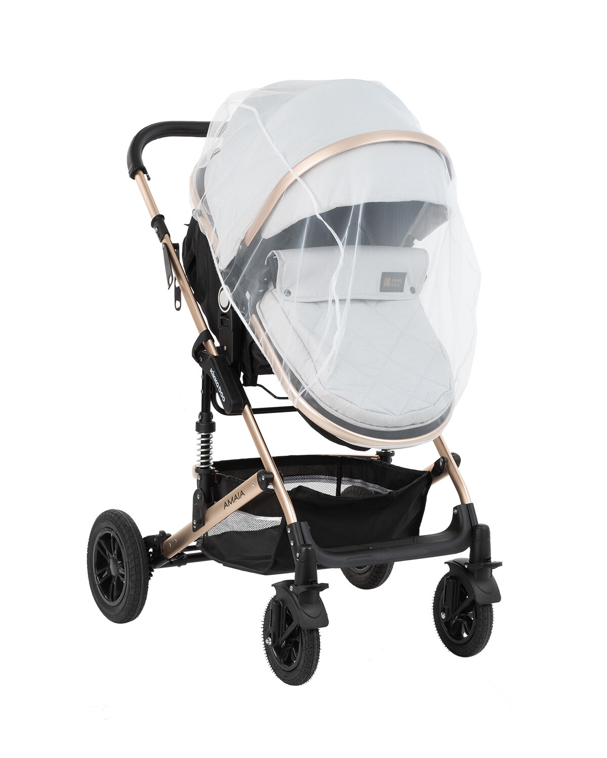 Kikkaboo Moskitonetz Kinderwagen, Insektenschutz, Universalgr&ouml;&szlig;e M&uuml;ckennetz T&uuml;ll wei&szlig; 