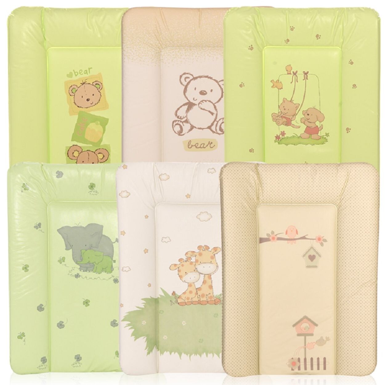 Kinder Wickelauflage Softy 50 x 70 cm waschbar gepolstert erhöhter Rand grün