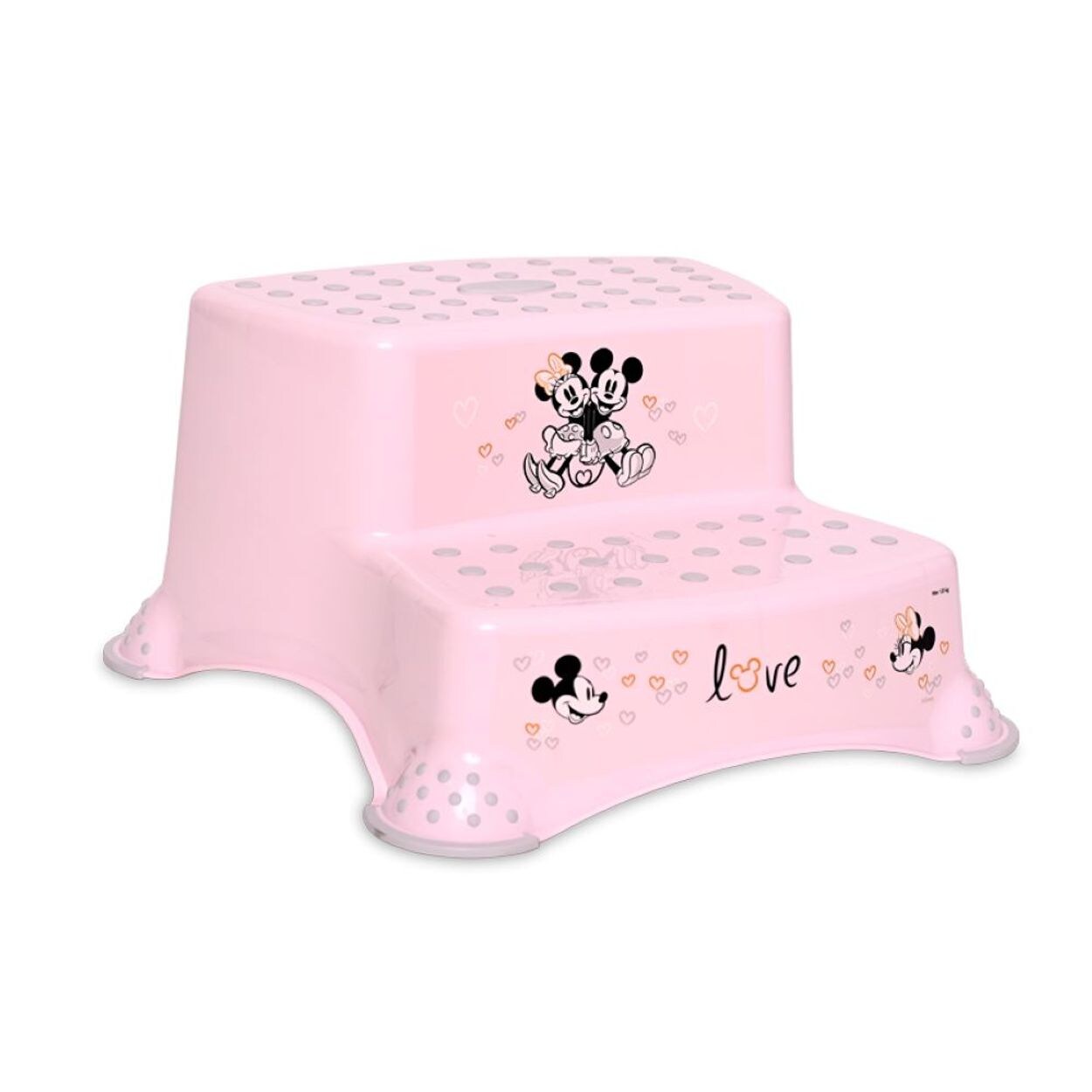 Kinder Badhocker, zweistufig, Tritthocker, Gummi-Noppen, rutschfest pink