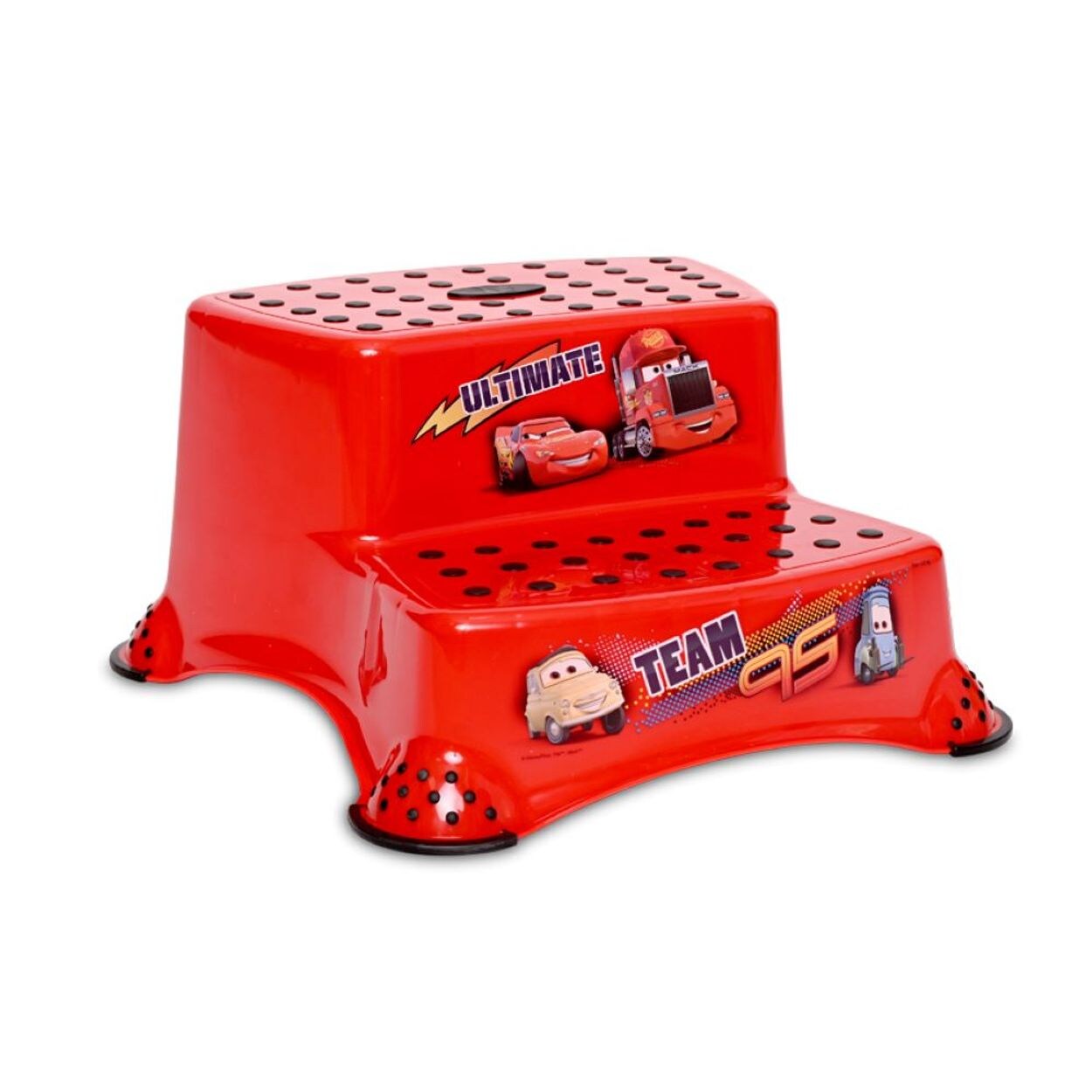 Kinder Badhocker, zweistufig, Tritthocker, Gummi-Noppen, rutschfest rot
