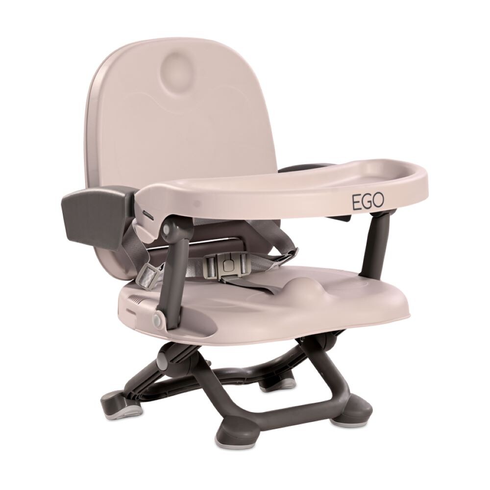 Lorelli Kinderstuhl Ego 2 in 1 Sitzerh&ouml;hung Boostersitz Tisch abnehmbar klappbar beige 