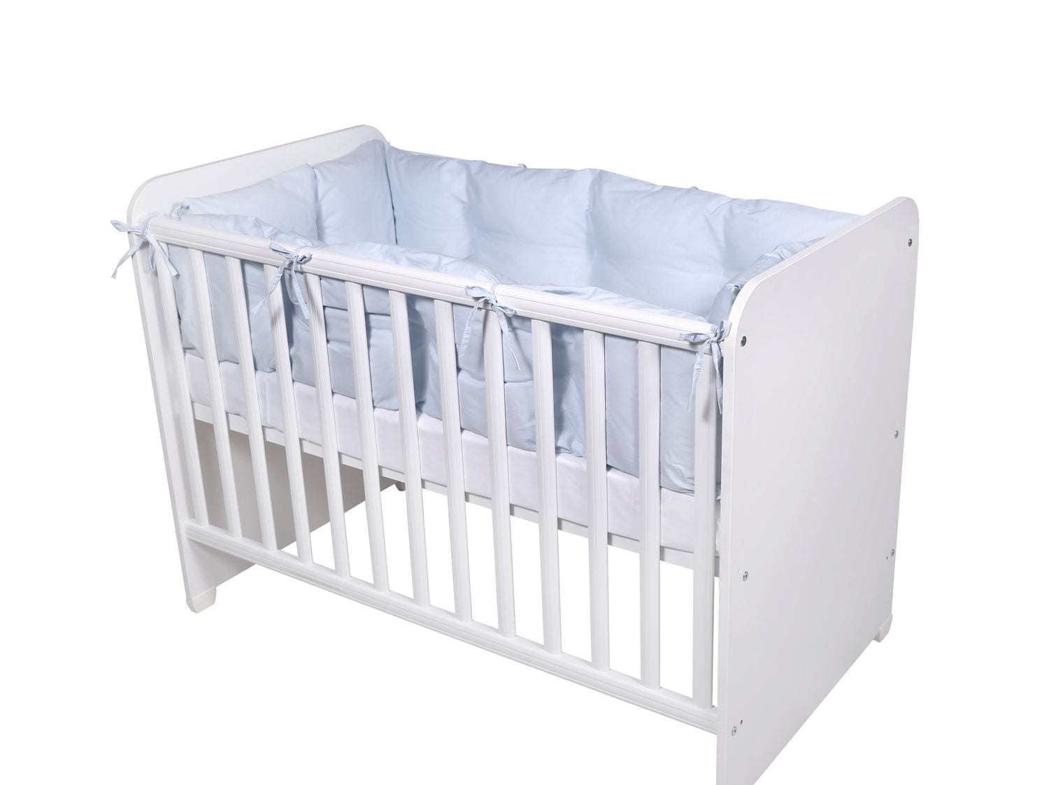 Lorelli Babybett-Nestchen 4-teilig rundum, Babybett 120 x 60 cm, 100% Baumwolle blau 