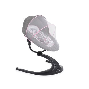 Moni elektrische Babywippe Meira Musikfunktion Moskitonetz Timer Fernbedienung rosa 