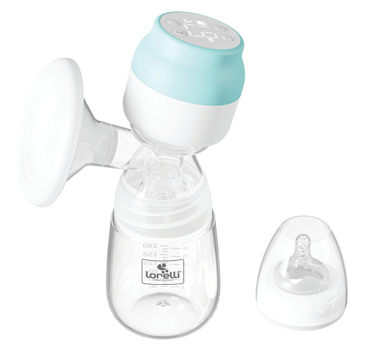 elektrische Milchpumpe Save your time LED-Anzeige 9 Pumpstärken Flasche blau