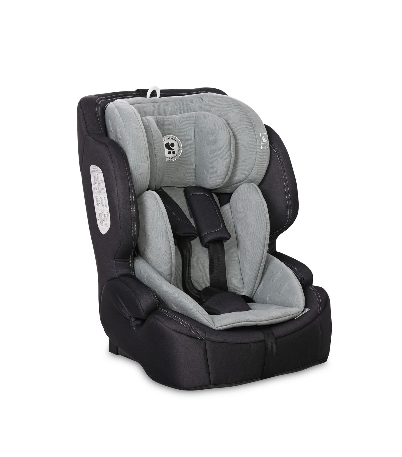 Lorelli Kindersitz Andromeda i-Size (76-150 cm) Isofix, Top Tether, verstellbar grau 