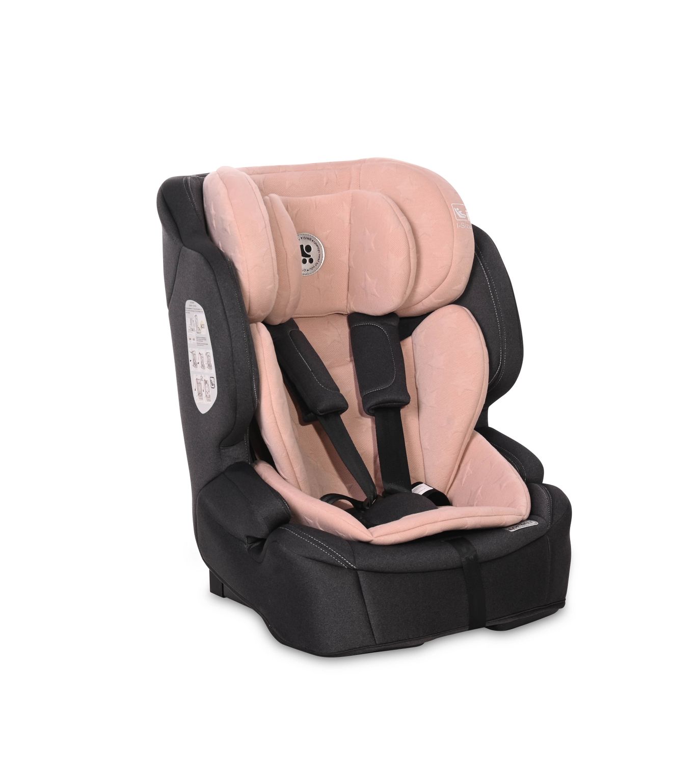 Lorelli Kindersitz Andromeda i-Size (76-150 cm) Isofix, Top Tether, verstellbar rosa 