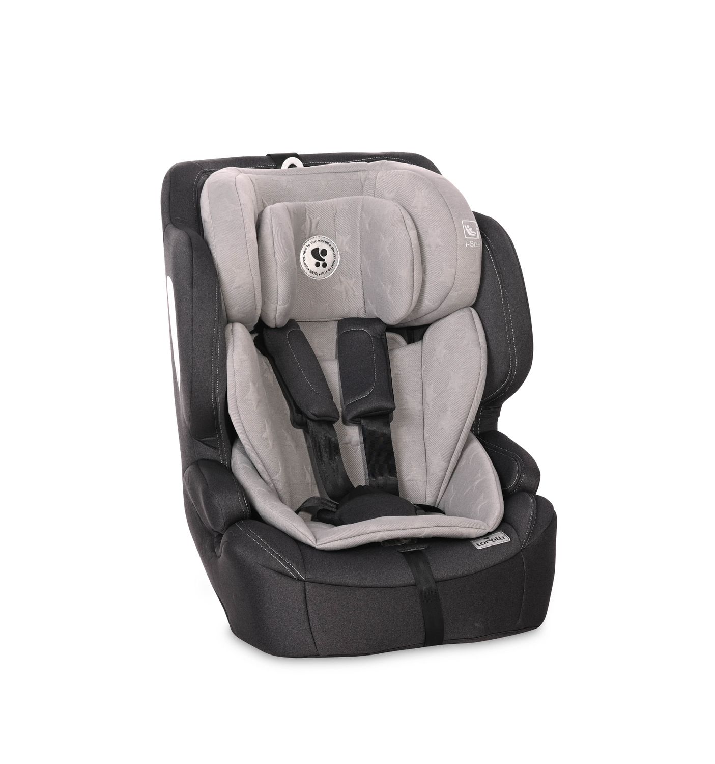 Lorelli Kindersitz Andromeda i-Size (76-150 cm) Isofix, Top Tether, verstellbar hellgrau 