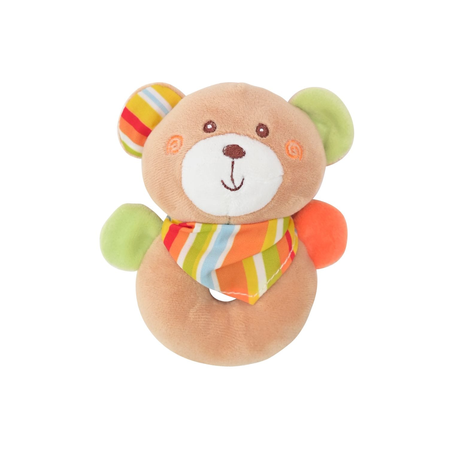 Lorelli Baby Rassel Pl&uuml;sch-Tiere, Greifling, Raschelzonen, leuchtende Farben beige 