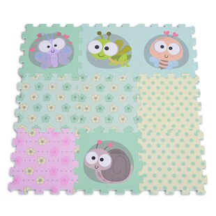 Moni Puzzlematte 9 teilig Puzzleteppich Teilegröße 31 x 31 cm EVA-Schaum grün 