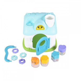 Moni Sortierspiel Elfenhaus QX-91163E Musik, Licht Formsortierspiel Formen Griff blau 