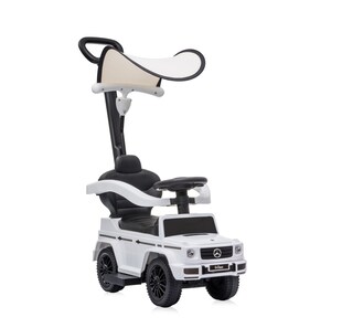 Lorelli Kinder Rutschauto Mercedes Benz G350D, Sonnendach, Schiebestange, Musik weiß 