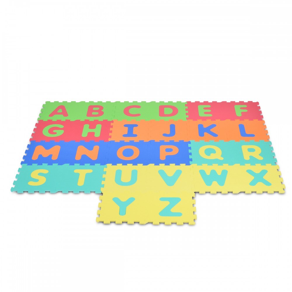 Moni Puzzle Spielmatte 26 teilig Alphabet Puzzleteppich Teilegr&ouml;&szlig;e 32 x 32 cm bunt 