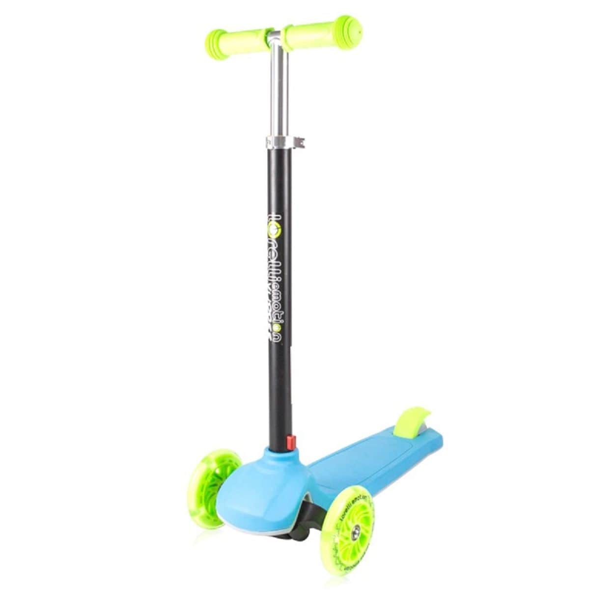 Lorelli Kinderroller Yuppee, 3 PU-R&auml;der mit Licht, h&ouml;henverstellbar, Bremse hellblau 
