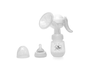 Lorelli manuelle Milchpumpe Assistant, 180 ml Flasche, ergonomischer Griff weiß 
