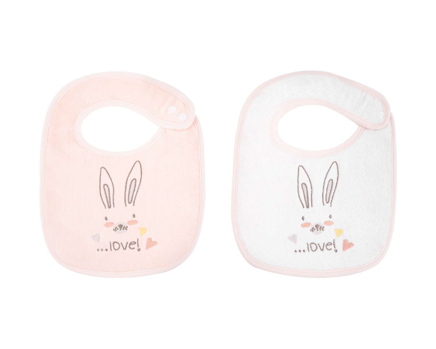 Kikkaboo Babylatz Frottee 2-teiliges Set, L&auml;tzchen, Druckknopf, 100% Baumwolle orange 