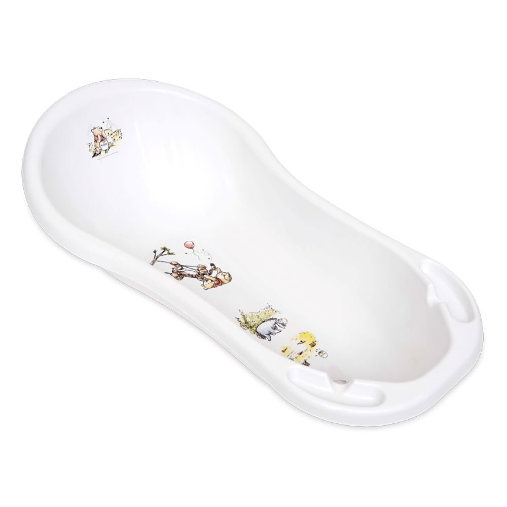 Lorelli Baby Badewanne B&auml;r und Freunde 100 cm, Ablagef&auml;cher, Wasserablauf wei&szlig; 