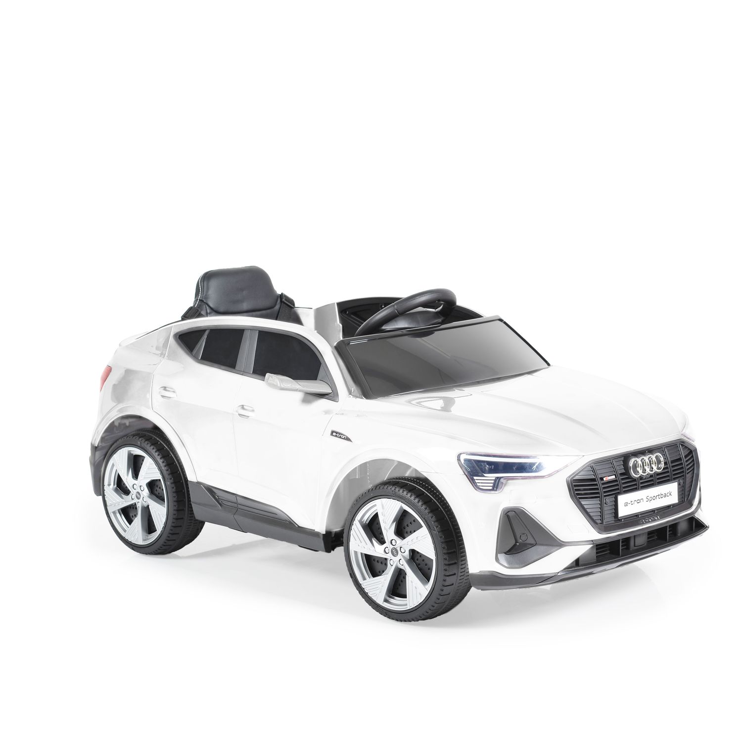 Moni Kinder Elektroauto Audi Sportback Fernbedienung Frontlichter Musik USB Gurt wei&szlig; 