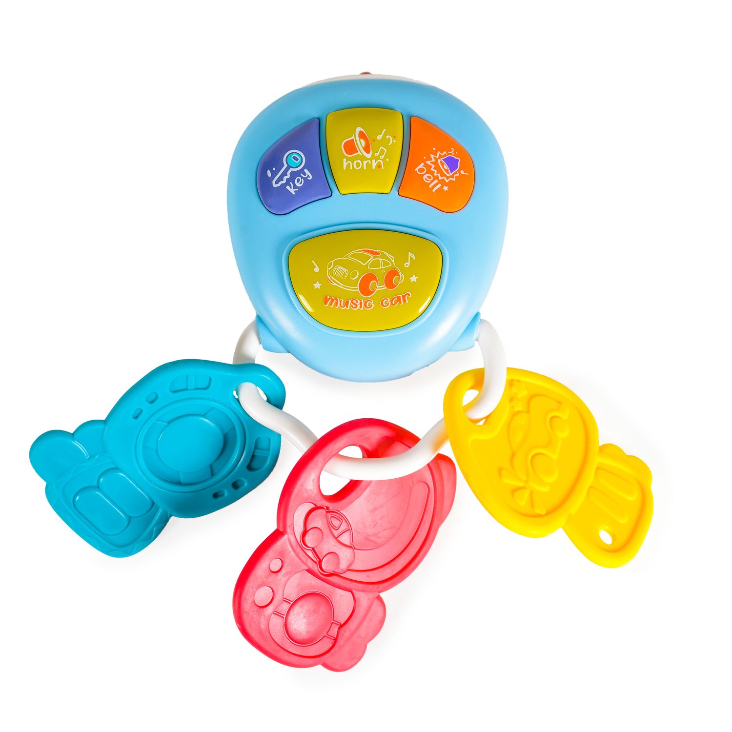 Moni Baby Musik Schl&uuml;sselbund 855-73A Autoschl&uuml;ssel Tasten Musik Licht Ger&auml;usche blau 