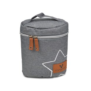 Cangaroo Thermotasche Charlie Thermobox für 2 Babyflaschen Reißverschluss Griff grau 