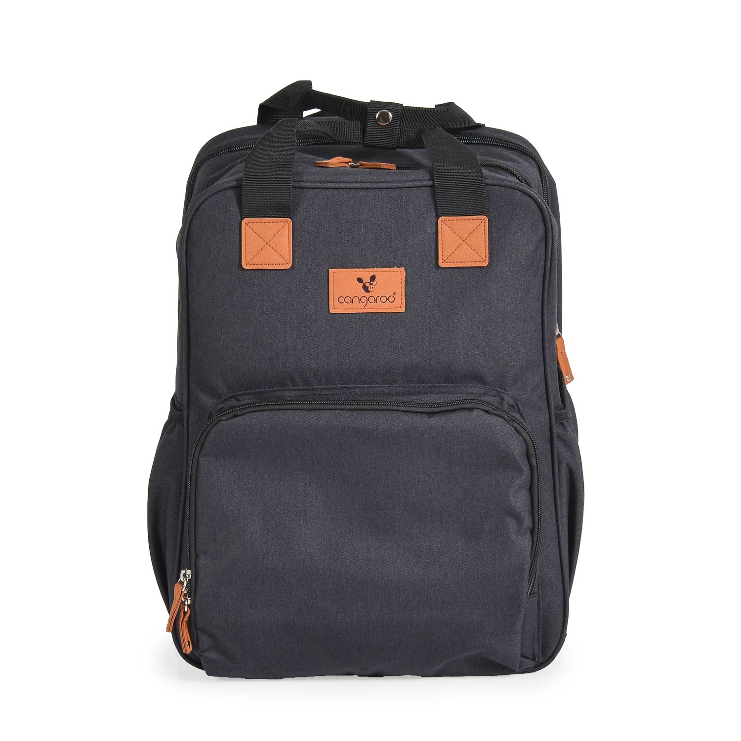 Cangaroo Kinderwagentasche Liana 2 in 1 Rucksack Babybett Rei&szlig;verschluss Clips schwarz 