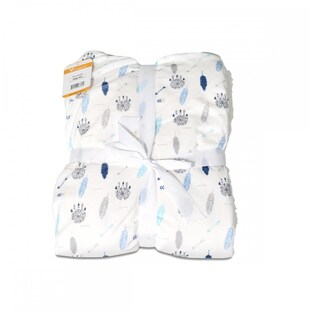 Cangaroo Babydecke Shaggy, Größe 105 x 75 cm, kuschelige Babydecke, ab Geburt blau 