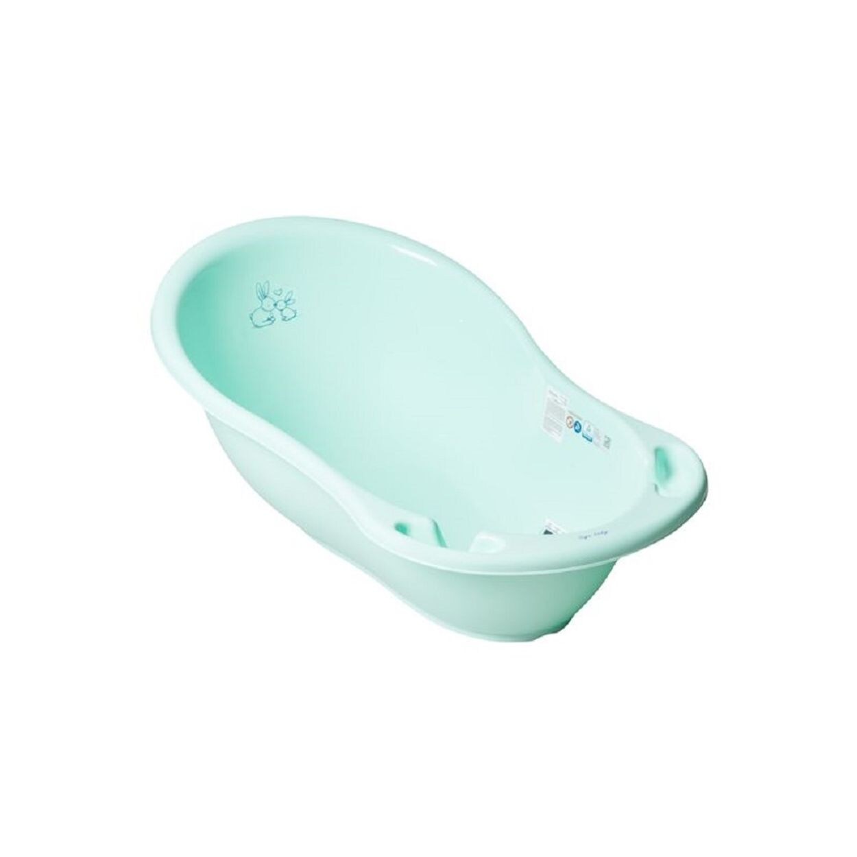Babybadewanne Marea Hase, Ablagefächer, 102 cm lang, ab Geburt grün