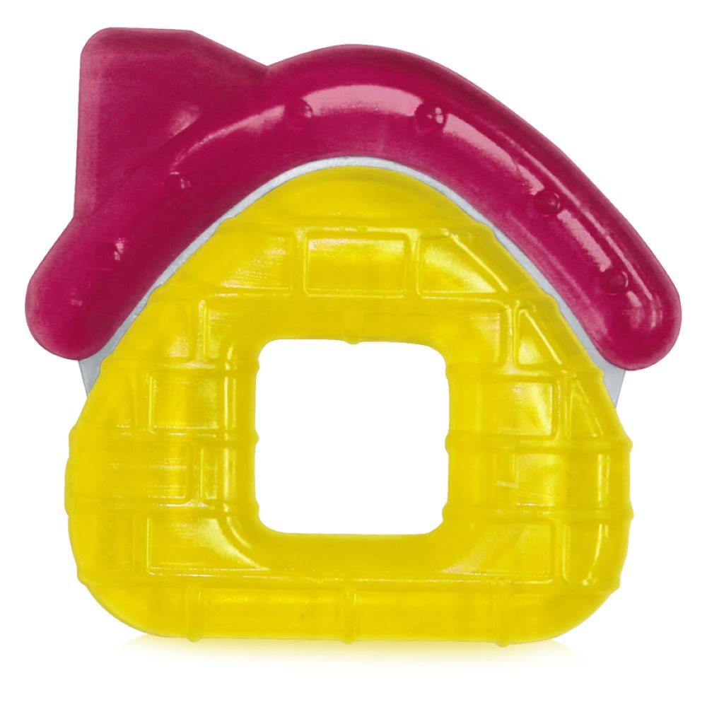 Lorelli Bei&szlig;ring Haus Zahnhilfe, K&uuml;hlbei&szlig;ring, mit Wasser gef&uuml;llt, ab 3 Monaten gelb 