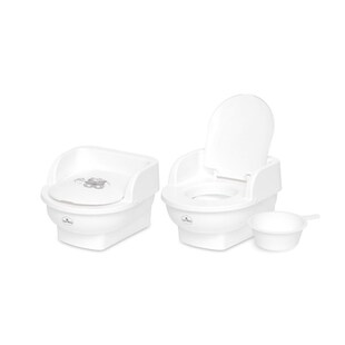 Lorelli Töpfchen Throne Handauflage, beweglicher Deckel herausnehmbarer Behälter grau weiß 