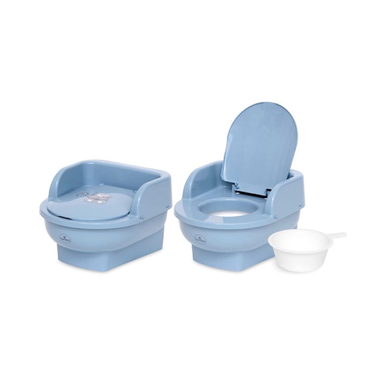 Lorelli T&ouml;pfchen Throne Handauflage, beweglicher Deckel herausnehmbarer Beh&auml;lter dunkelblau 