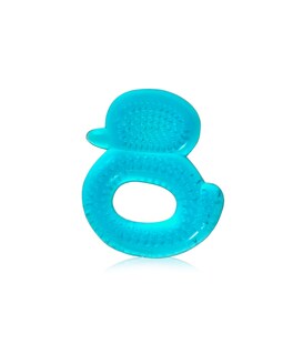 Lorelli Beißring Ente, mit Wasser gefüllt, Zahnhilfe, Kühlbeißring, ab 3 Monaten blau 