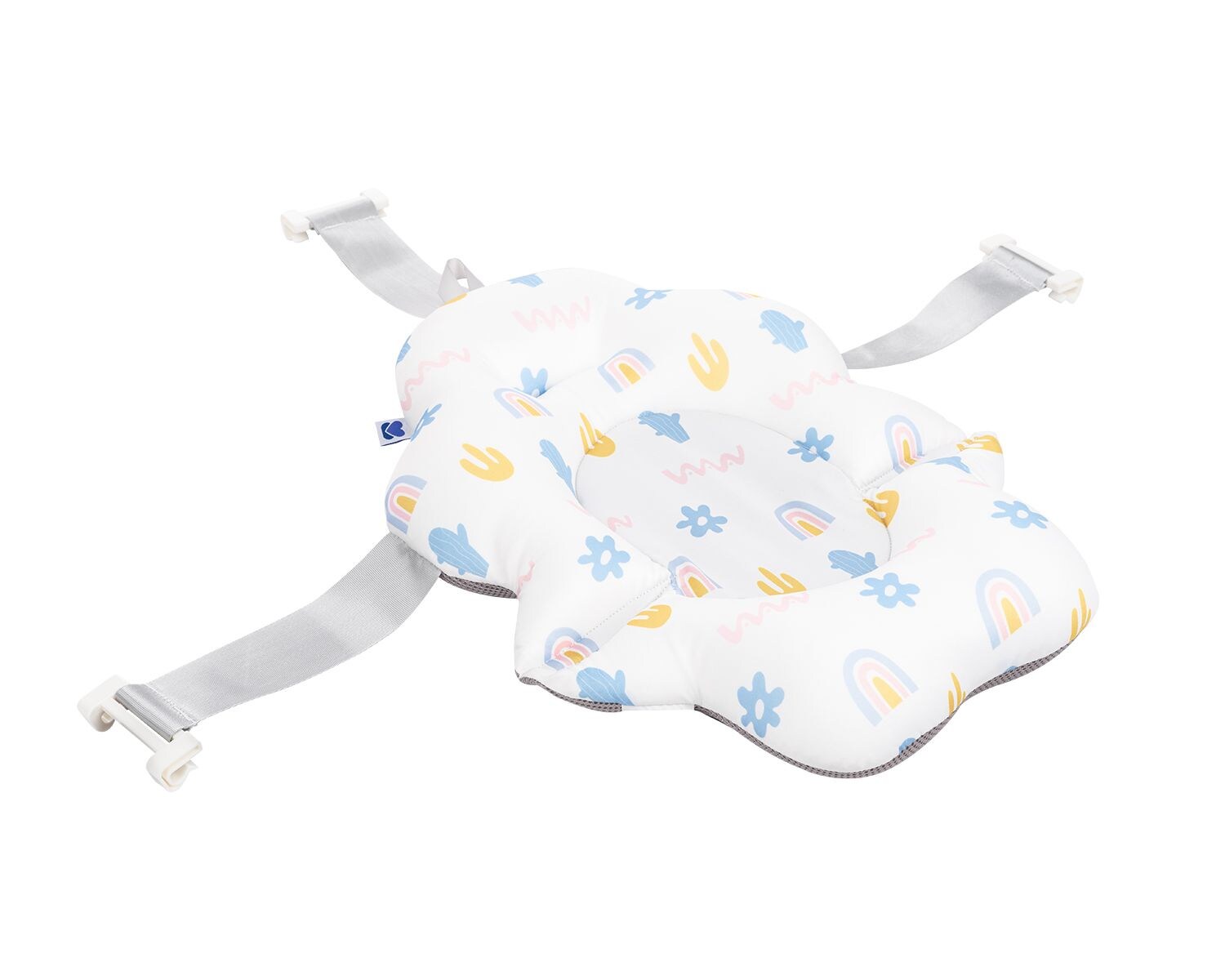 Baby Badekissen Nubo Wannenauflage Badehilfe Kunststoff-Clips ab Geburt gelb