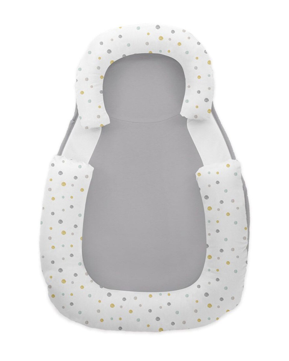 Kikkaboo Baby Lagerungskissen 60 x 40 cm Memory Foam, Baumwolle, rutschfest grau 