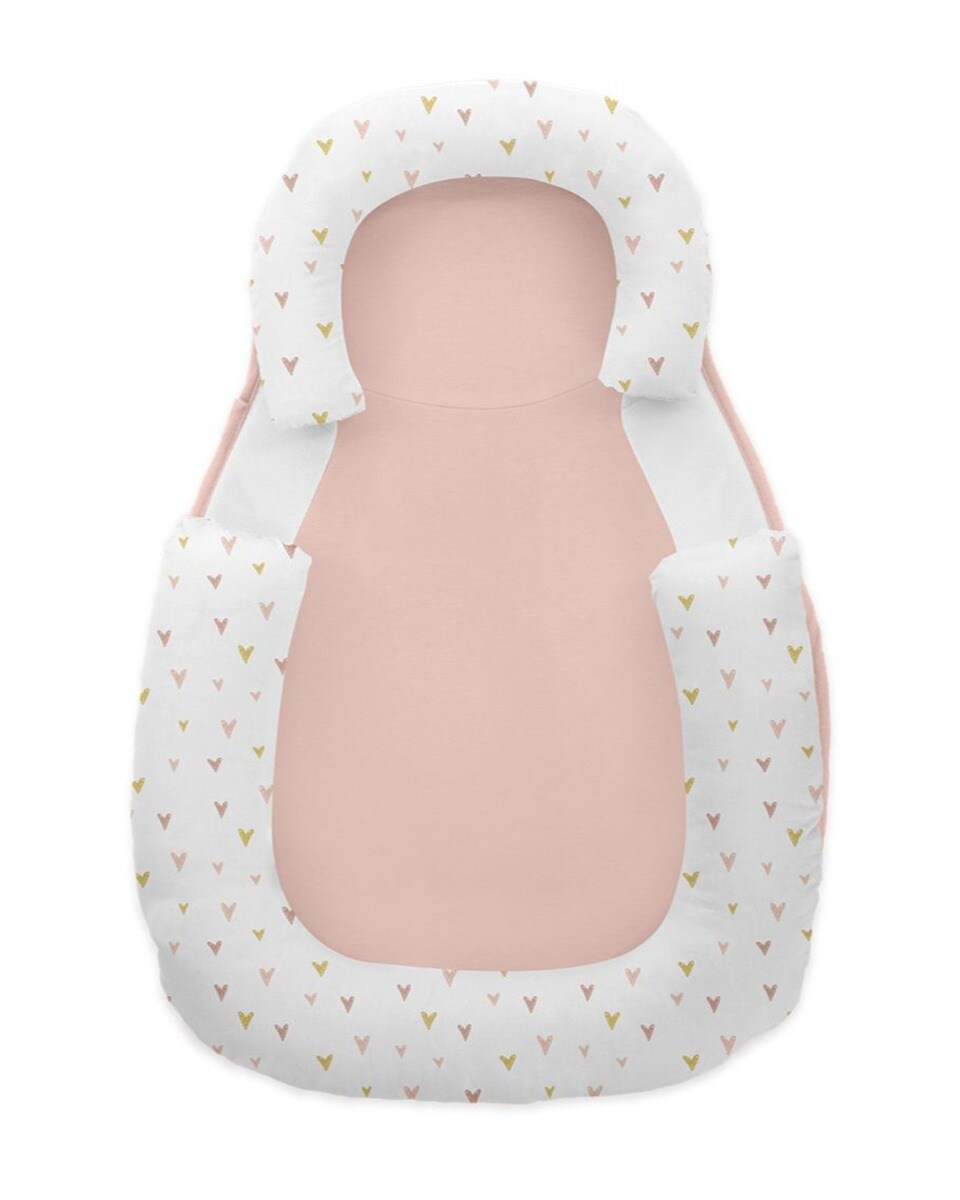 Kikkaboo Baby Lagerungskissen 60 x 40 cm Memory Foam, Baumwolle, rutschfest rosa 