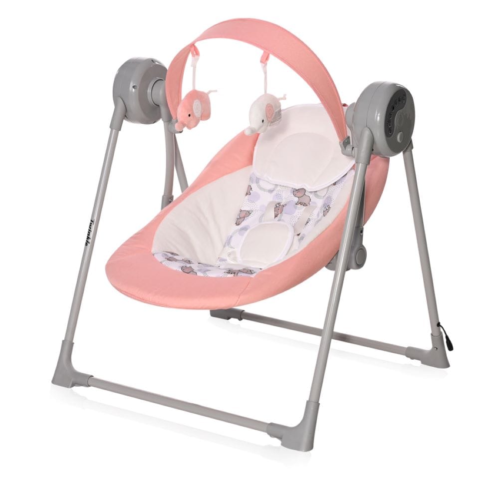 Lorelli Babywippe Twinkle klappbar Musik Schwingfunktion, Timer Fernbedienung rosa 
